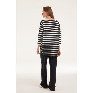 DIDI Dames Loose tee 3/4 Stripey Black maat 44