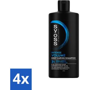 SYOSS - Volume 440 ml - Shampoo - Voor Volumeboost - 440ml - Voordeelverpakking - 4 stuks