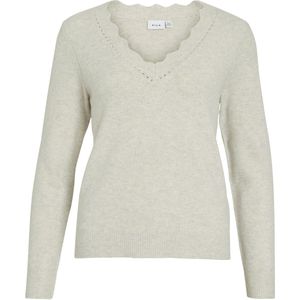 Vila - Nikolina - Gebreide Top - V-hals - Lange Mouwen