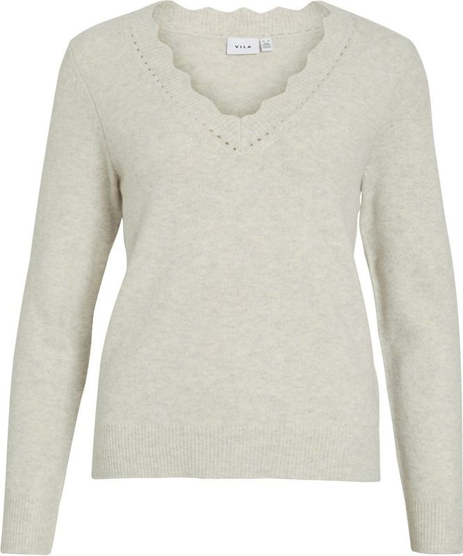 Vila - Nikolina - Gebreide Top - V-hals - Lange Mouwen
