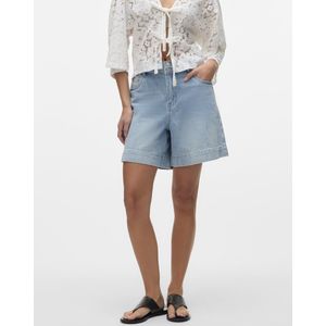 VERO MODA - Denim - Blauw - Rechtvallend Regular Waist Short