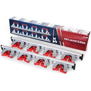Bezem Mop en Bezemhouder Wandmontage - Bezemhouder Borstelhouder - Tuingereedschaprek Bijkeuken - Opbergoplossingen voor Mophouder .