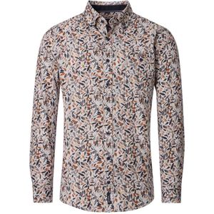 Casamoda - Casual Hemd Lange Mouw - Bruin - B.D. Casual Fit