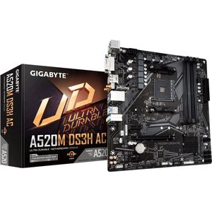 GIGABYTE A520M DS3H AC moederbord AMD A520 Socket AM4 micro ATX