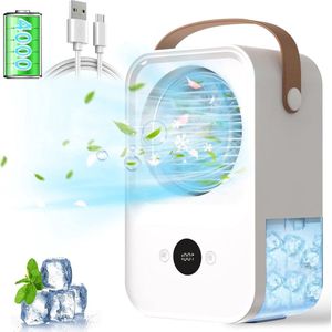 Mini airco - Airco - Mini Ventilator - Draagbaar - Luchtkoeler - Ventilator - Verschillende standen - 3 snelheden - Mobiele airconditioning - Must have voor in de zomer!