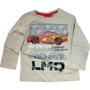 Disney Cars shirt met lange mouw - zand - maat 122/128 (8 jaar)