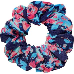 Quapi meisjes scrunchie Froukje Dark Blue Flower