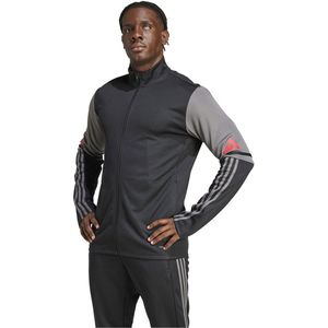 adidas - Squadra 25 - Trainingsjack - Zwart Grijs Rood - Gerecycled Polyester