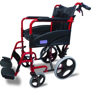 Aidapt transport rolstoel opvouwbaar 8.5kg - rood