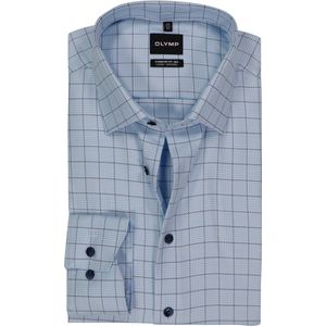 OLYMP Luxor comfort fit Big overhemd, popeline, lichtblauw geruit