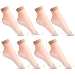 WiseGoods Luxe Set Zijde Dames Sokken - Panty Sok - Kousen - Panty's - Ondergoed - Kleding Accessoires -Kleren - Beige 10 Paar