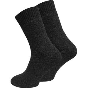 green-goose Wollen Sokken - 2 Paar - Maat 39-42 - Zwart - Heerlijk Warm en Rekbaar