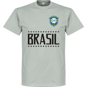 Brazilië Keeper Team T-Shirt - Licht Grijs - L