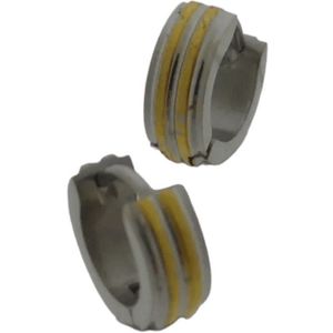 Aramat Jewels Oorringen - Bicolor RVS Klaphoepeloorringen voor Kinderen 10mm - Roestvrij staal - Mannen - Kinderen - [10mm]