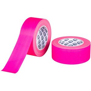 Gaffer tape - Sterke hechting - Makkelijk afscheurbaar - Fluorescerend roze - 50mm x 25m