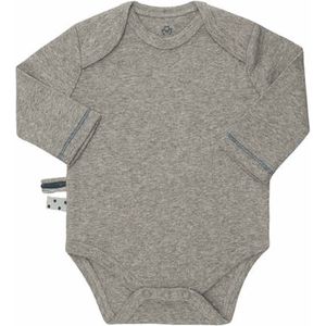 Organicera Biologische romper lange mouwen grijs Grijs 0-3m