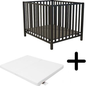 Bebies First Baby Box Sarah Zwart 76 x 95 cm Met Matras