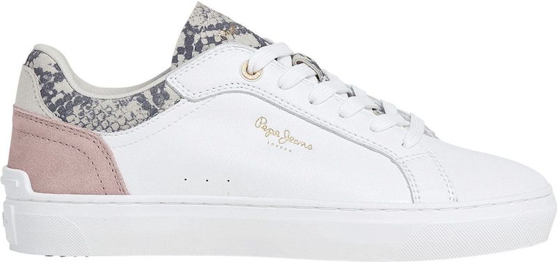 Pepe Jeans - PLS000008 Camden Twist - Leren Sneakers - Wit - Casual