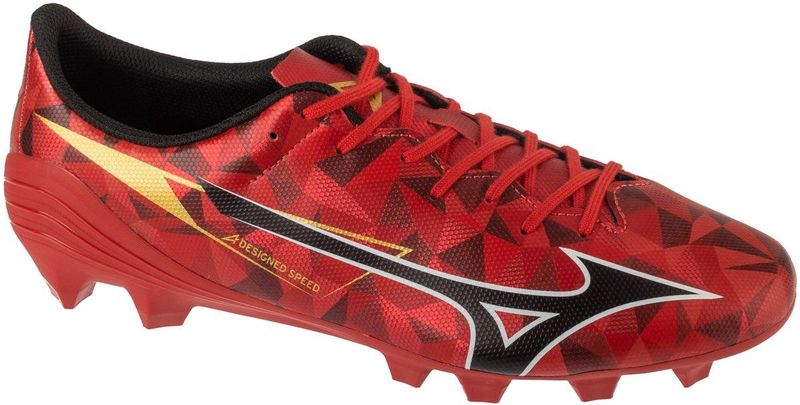 Mizuno - Alpha II Select - Voetbalschoenen - Rood Zwart Zilver - FG