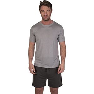 Heren Pyjama Set Lichtgrijs en Charcoal