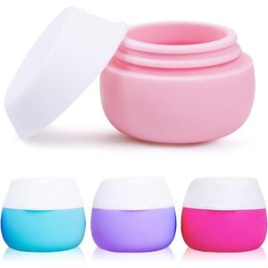 Reisflesjes - Reis Cosmetica Potjes met Deksel - Lege Zalfpotjes - Siliconen Reisflesjes Set Handbagage - Reisflacons Navulbaar - Bad- & Doucheaccessoires - Lichaamsverzorging - Persoonlijke verzorging - 4 stuks