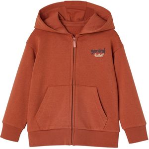 Sweater - Roest - Met Rits en Capuchon - Jongensprint