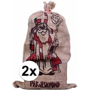 Jute zak voor Sinterklaas 60 x 102 cm Sinterklaas cadeauzak / strooizak