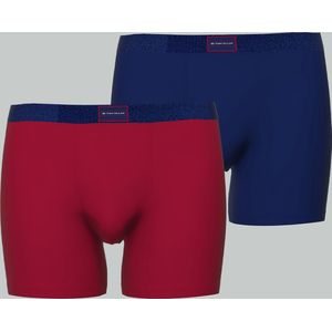 TOM TAILOR Stretch Cotton - 2-pack heren Long Boxer - Blauw - Maat M