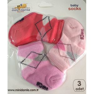 Set van 3 paar babysokken meisjes - Baby sokjes