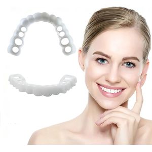 Gsedaox-Siliconen Beugels Set-Tijdelijke Tanden Veneers-Gesimuleerde Kunstgebitten-Pijnloze Tandheelkundige Tool-Volwassenen-Universeel