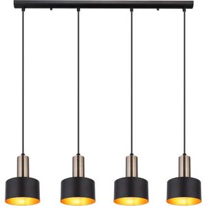Globo hanglamp - 4 lichts - Swinni - zwart goud