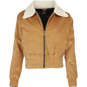 Queen Kerosin Cropped Corduroy Jacket Dames Tussenseizoensjas - bruin - S