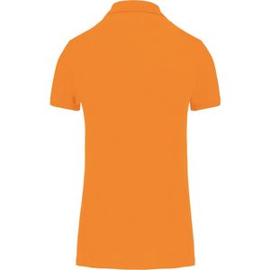 Polo Dames XL Kariban Kraag met knopen Korte mouw Orange 100% Katoen