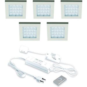 Hera EQ LED keukenspots (5 spots) incl. driver/dimmer