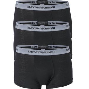 Emporio Armani Trunk boxershorts  Sportonderbroek - Maat S  - Mannen - zwart/grijs