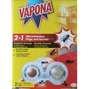 Vapona - Dubbele Mierenlokdoos - Insectenbestrijding - 2 in 1 mierenlokdoos - overlast mieren - mierenbestrijding
