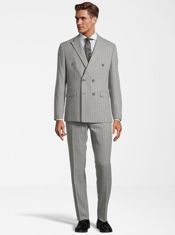 Steffen Klein - Heren Dubbelrijs - Gestreept Pak