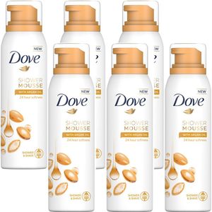 Dove Douche Foam – Argan Oil - 200ml - 6stuks - Voordeelverpakking