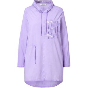 Angel of Style Angel of Style - Dames - Lang sweatshirt oversized capuchon van netstof - Seringpaars - Maat 42