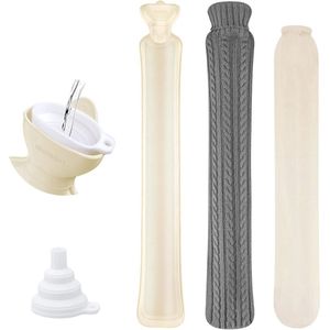 Warmwaterkruik 2 Liter met Gebreide Hoes – Comfortabele Thermotherapie voor Nek, Schouders en Rug