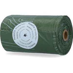 Poopygo Poepzakjes Lavendelgeur Single Roll Groen&Wit - - 21X33 cm