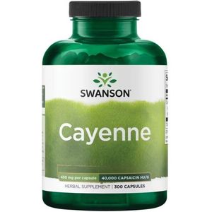 Swanson - Cayenne - Voedingssupplement - 450 mg - 300 Capsules