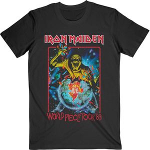 Iron Maiden - World Piece Tour '83 V.1. Heren T-shirt - S - Zwart
