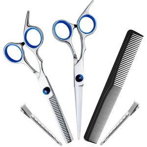 5 stuks haarschaarsets, professionele effileerschaar, haarschaar, ultrascherpe schaar van roestvrij staal, nauwkeurig gesneden styling schaar, kappersschaar, voor thuis, kapsalon, kapper