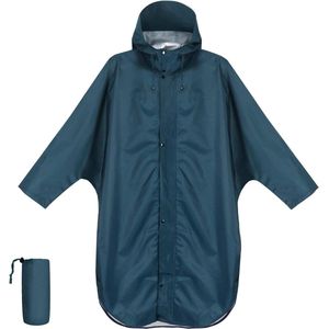 Waterdichte regenponcho-met capuchon-en mouwen-lichtgewicht en winddicht-dames en heren