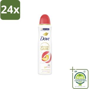 Dove Deodorant Spray - Perzik & Witte Bloesem - 150 ml - Voordeelverpakking - 24 stuks - Dove deodorant - Anti-transpirant