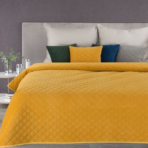 Oneiro’s luxe MILO Beddensprei Oker - 170x210 cm – bedsprei 2 persoons - beige – beddengoed – slaapkamer – spreien – dekens – wonen – slapen