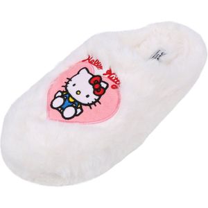 Hello Kitty Witte damespantoffels/thuisslippers, warm, zacht, antislip