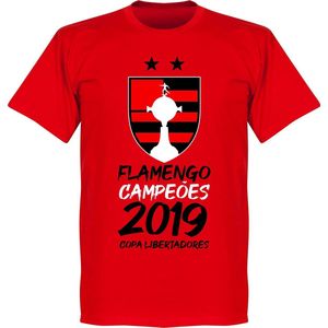 Flamengo 2019 Copa Libertadores Champions T-Shirt - Rood - XL