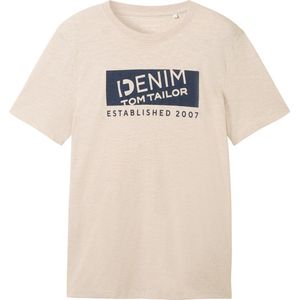 Tom Tailor T-shirt Gemeleerd T Shirt 1042062xx12 11754 Mannen Maat - XXL